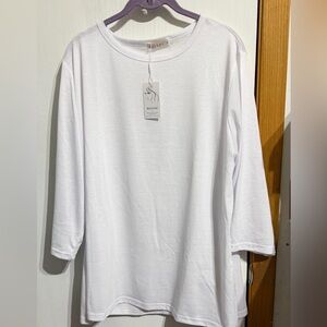 Moshu white blouse 2XL nwt